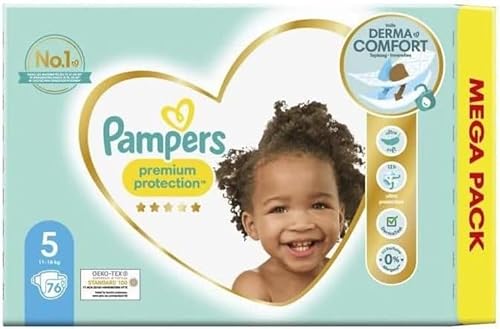 Pampers (Alte Version), Mega Pack, 76 Windeln, Größe 5 (11 bis 16 kg)