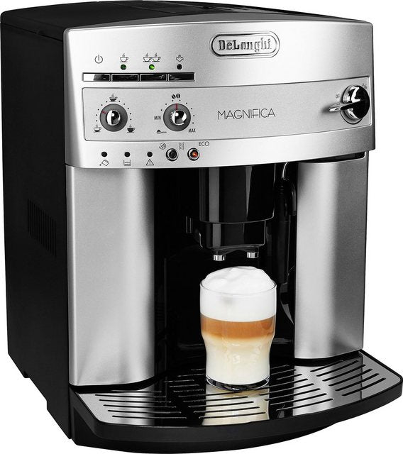 De'Longhi Kaffeevollautomat Magnifica ESAM 3200.S, Milchaufschäumdüse, Kegelmahlwerk 13 Stufen, Herausnehmbare Brühgruppe