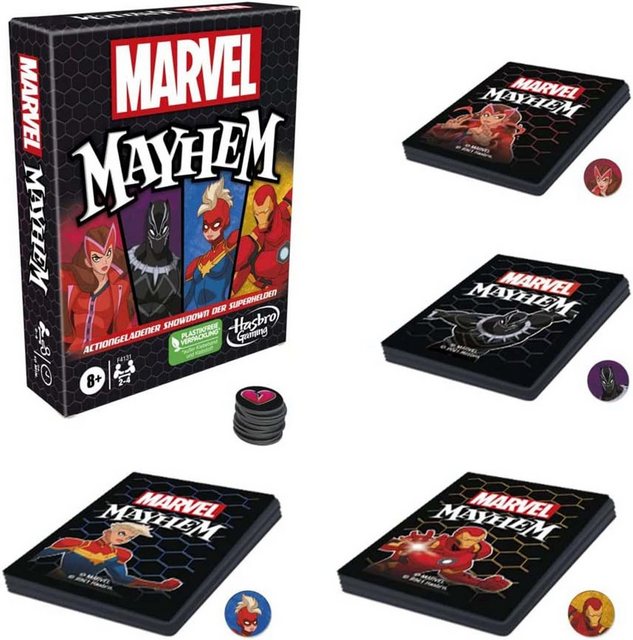 Hasbro Spiel, Hasbro F4131 - Mayhem Kartenspiel Superhelden