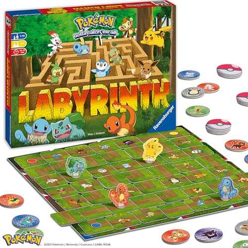 Ravensburger 26949 - Pokémon Labyrinth - Familienspiel für 2-4 Spieler, Pokémon Spiel ab 7 Jahren, Pokémon Spielzeug, Pokémon Geschenk im Sale