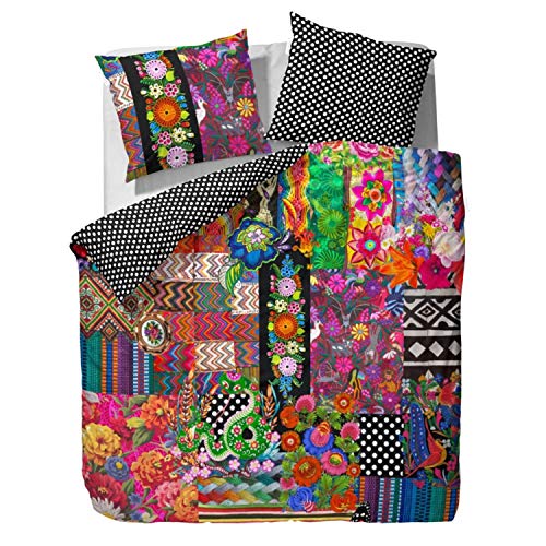 ESSENZA Bettwäsche Noida Multi Satin Patchwork Digitaldruck Bunt Floral Blumen Geblümt, im Sale