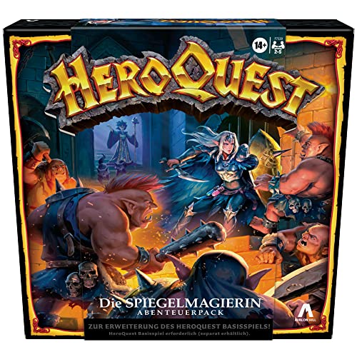 Hasbro Avalon Hill HeroQuest Die Spiegelmagierin Abenteuerpack, Erweiterungsset, HeroQuest Basisspiel erforderlich im Sale