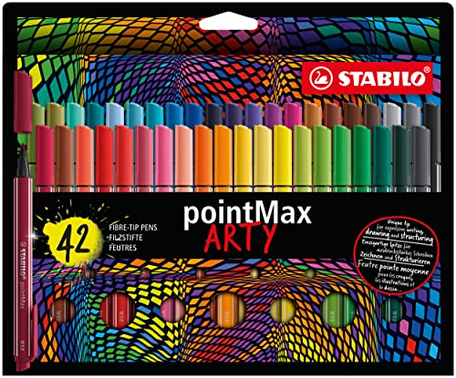 Filzschreiber - STABILO pointMax - ARTY - 24er Pack - mit 24 verschiedenen Farben im Sale