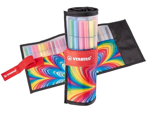 Premium-Filzstift - STABILO Pen 68 - ARTY - 25er Rollerset - mit 25 verschiedenen Farben