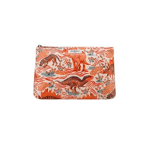 Cath Kidston Camo Dino Kosmetiktasche mit Reißverschluss, Wachstuch, cremefarben, Kulturbeutel im Sale