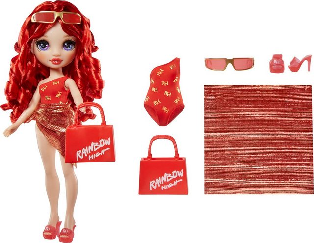 Rainbow High Anziehpuppe Rainbow High Swim & Style Fashion Doll- Ruby (Red) im Sale