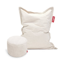 Thumbnail for Fatboy - Recycelt Original Slim Sitzsack Cord inkl. Point Pouf Cord, cream im Sale