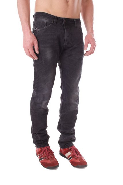 Diesel Tapered-fit-Jeans Diesel Darron 0833X Herren Jeans Hose Slim Tapered im Sale