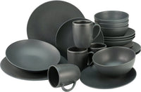 Thumbnail for CreaTable Kombiservice Geschirr-Set Soft Touch Black (20-tlg), 4 Personen, Steinzeug, Service, schwarz, seidenmatte Glasur, 20 Teile, für 4 Personen