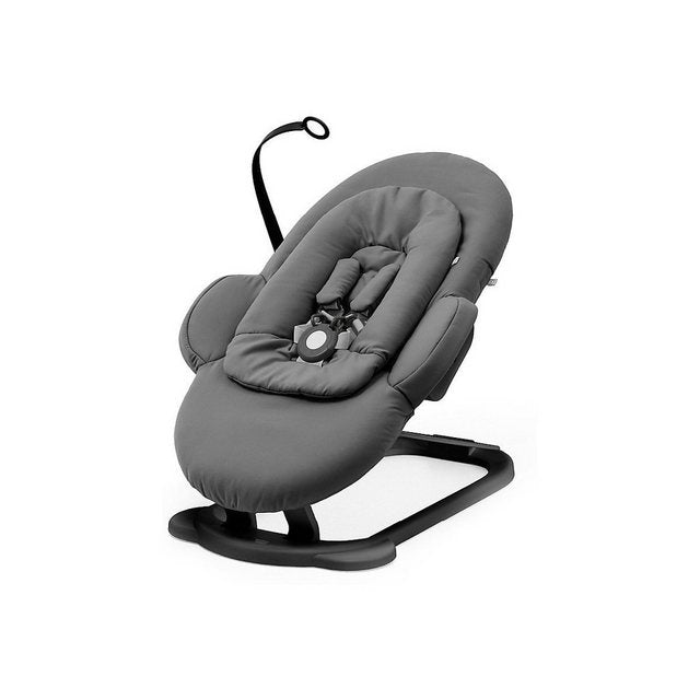 Stokke Hochstuhl Steps™ Bouncer, Herringbone Grey / Black Chassis im Sale