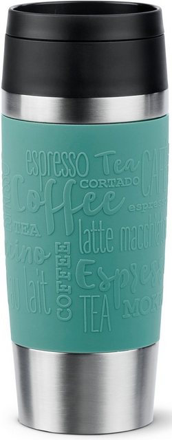 Emsa Thermobecher Travel Mug Classic, mit 360°-Trinköffnung, Edelstahl, Kunststoff, Silikon, 4h heiß, 8h kalt - 360 ml / 6h heiß, 12h kalt - 500 ml, 100% dicht im Sale