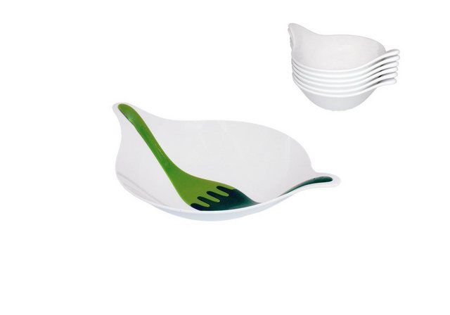 KOZIOL Salatteller 1x LEAF L+Salatschüssel und 6x XS Portionsschale, (7 St) im Sale