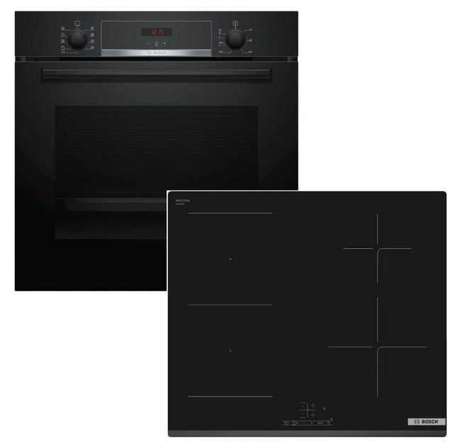 BOSCH Backofen-Set Herdset BOSCH Backofen mit Induktionskochfeld Kombizone - 60 cm