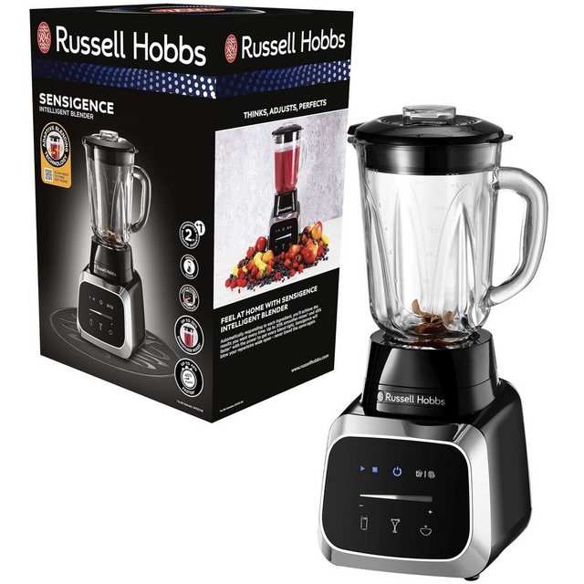 RUSSELL HOBBS Küchenmaschine Sensigence intelligenter Glas-Standmixer, 1000 W, Touchscreen Mixer Timer Smoothie-Maker Milch-Maker Ice Crusher 1.000W