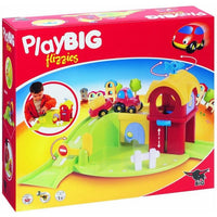 Thumbnail for BIG Spielwelt PlayBIG FLIZZIES Bauernhof Auto Rennbahn, Spielzeug Traktor Hänger Stroh Hof Spielzeug-Set