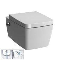 Thumbnail for Vitra Wand-WC-Befestigung - Toilette mit Bidet Funktion und WC-Sitz mit Absenkautomatik, (Komplett-Set, 2-St., WC mit Bidet Funktion und WC Sitz mit Absenkautomatik), Kloschüssel mit Armatur integriert im Sale