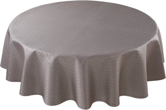 Curt Bauer Tischdecke 3947 Riga, rund, mit Rautenmotiv, Damast-Tischwäsche (1-tlg), aus 59% Baumwolle, 41% Polyester, merzerisiert, mit Fleckschutz