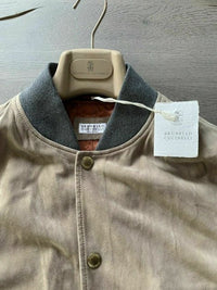 Thumbnail for BRUNELLO CUCINELLI Winterjacke BRUNELLO CUCINELLI SUEDE VELOUR LEATHER LEDER VEST WESTE SWEAT JACKET