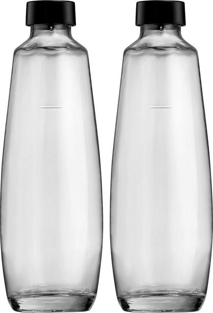 SodaStream Wassersprudler Flasche DuoPack, (Set, 2-tlg), 1L Glasflache, Ersatzflaschen Für SodaStream DUO, 2x 1L