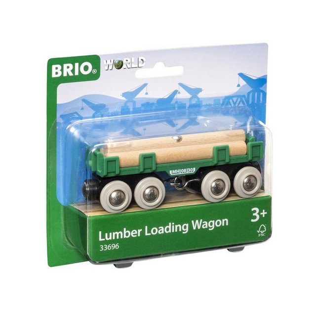 BRIO® Spielzeugeisenbahn-Lokomotive Brio World Eisenbahn Waggon Langholzwagen 4 Teile 33696 im Sale