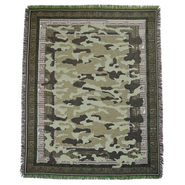 Tagesdecke Absurd Camouflage, zoeppritz, in traditioneller Webtechnik aus reiner Baumwolle im Sale