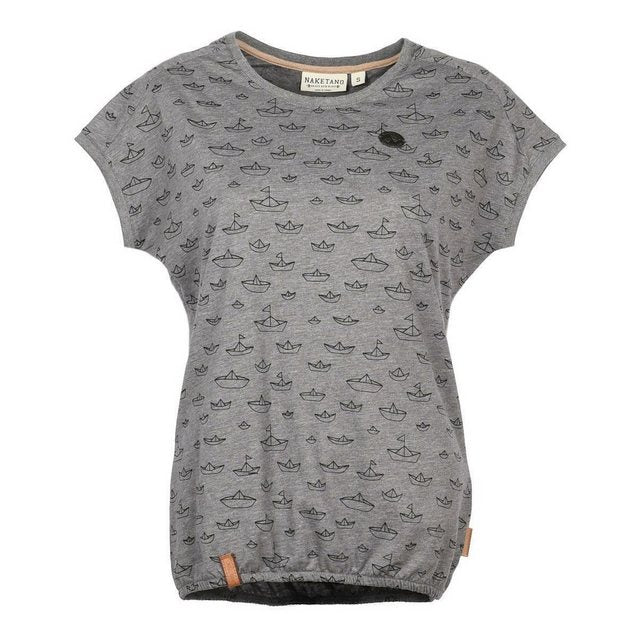 naketano T-Shirt Damen Darkgrey mit Bötchen