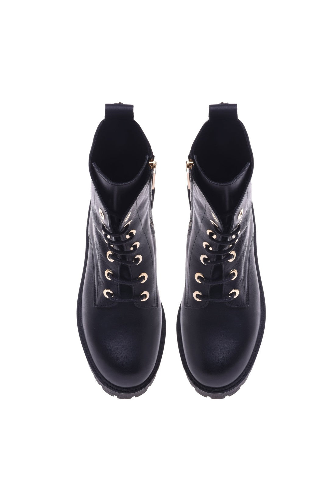 Baldinini Combat boots in black leather im Sale