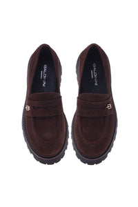 Thumbnail for Baldinini Dark brown suede loafer im Sale