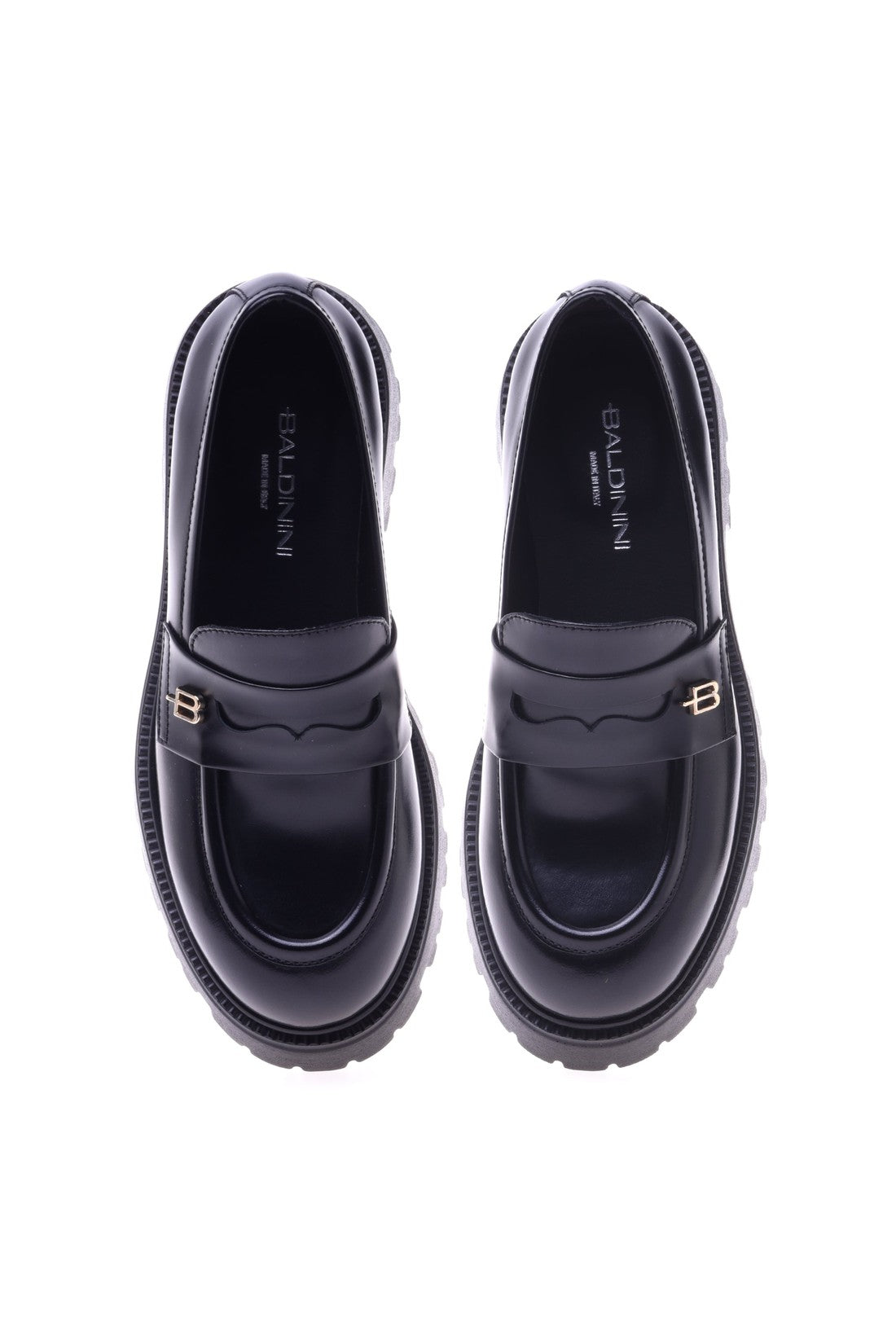 Baldinini Loafer in black shiny calfskin im Sale