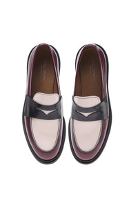 Thumbnail for Baldinini Loafer in burgundy and cream shiny calfskin im Sale