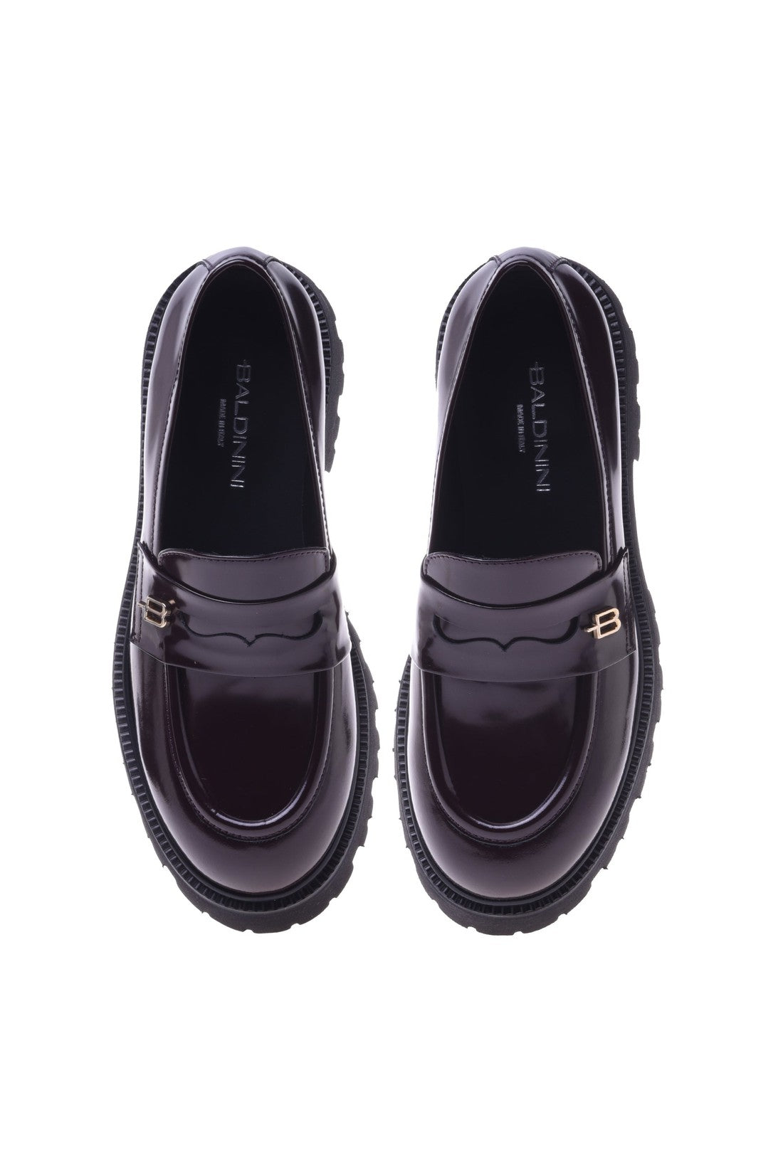 Baldinini Loafer in burgundy shiny calfskin im Sale