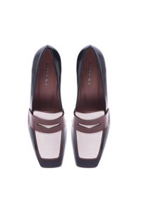 Thumbnail for Baldinini Loafer with heel in black and cream naplak leather im Sale