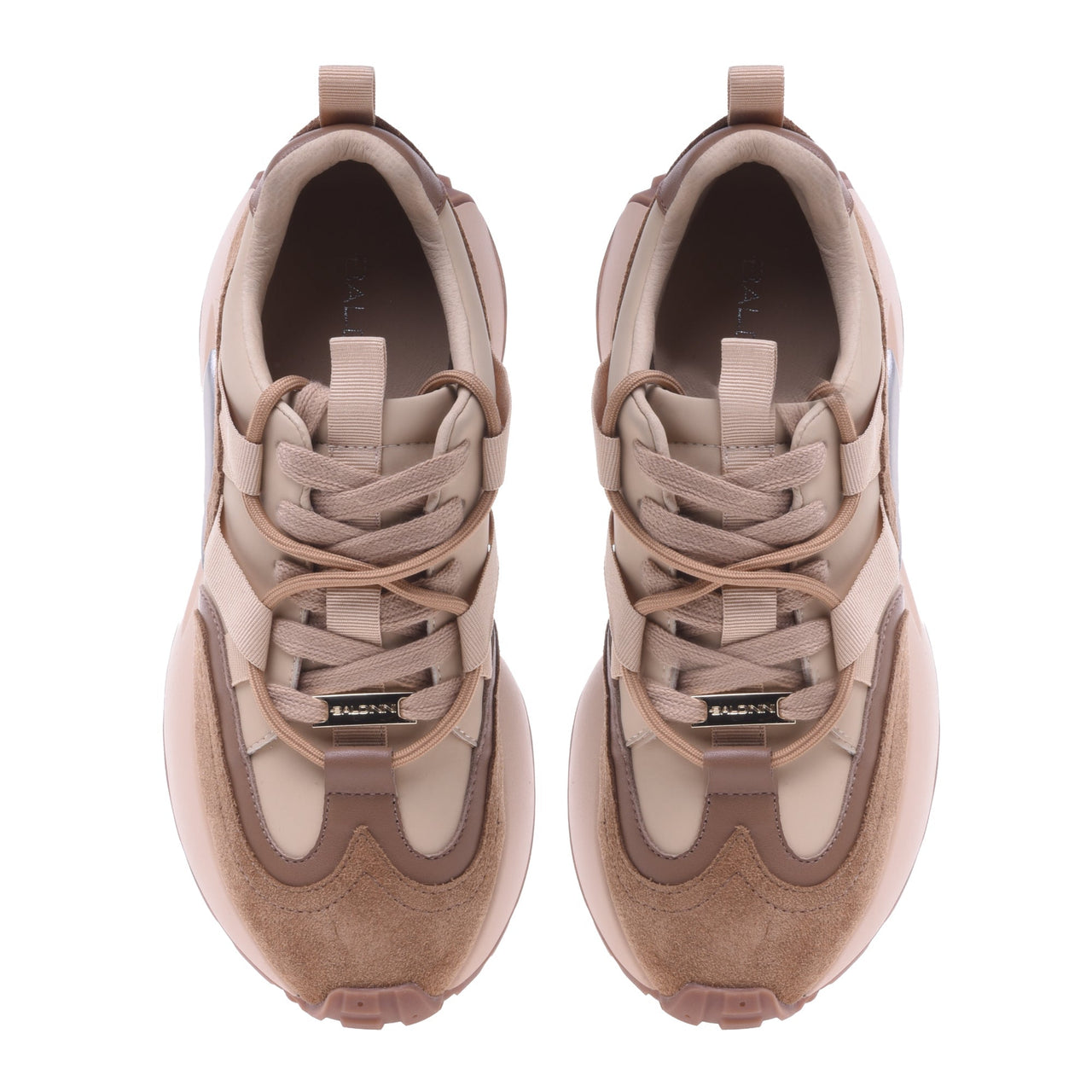 Baldinini Trainer in beige suede leather im Sale