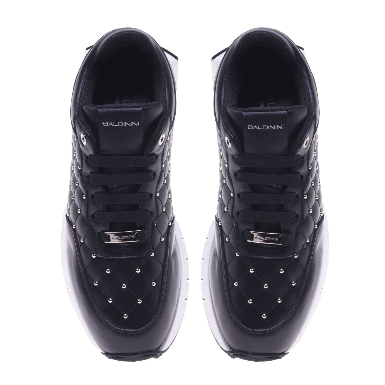 Baldinini Trainers in black quilted leather im Sale