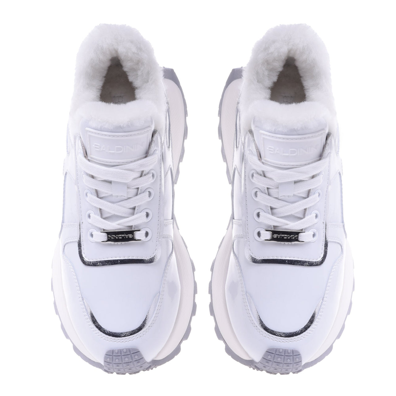 Baldinini Trainers in white naplak im Sale