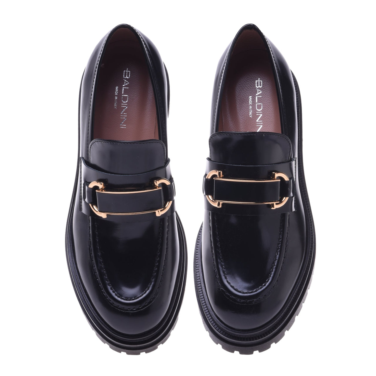 Baldinini Loafer in black shiny calfskin im Sale