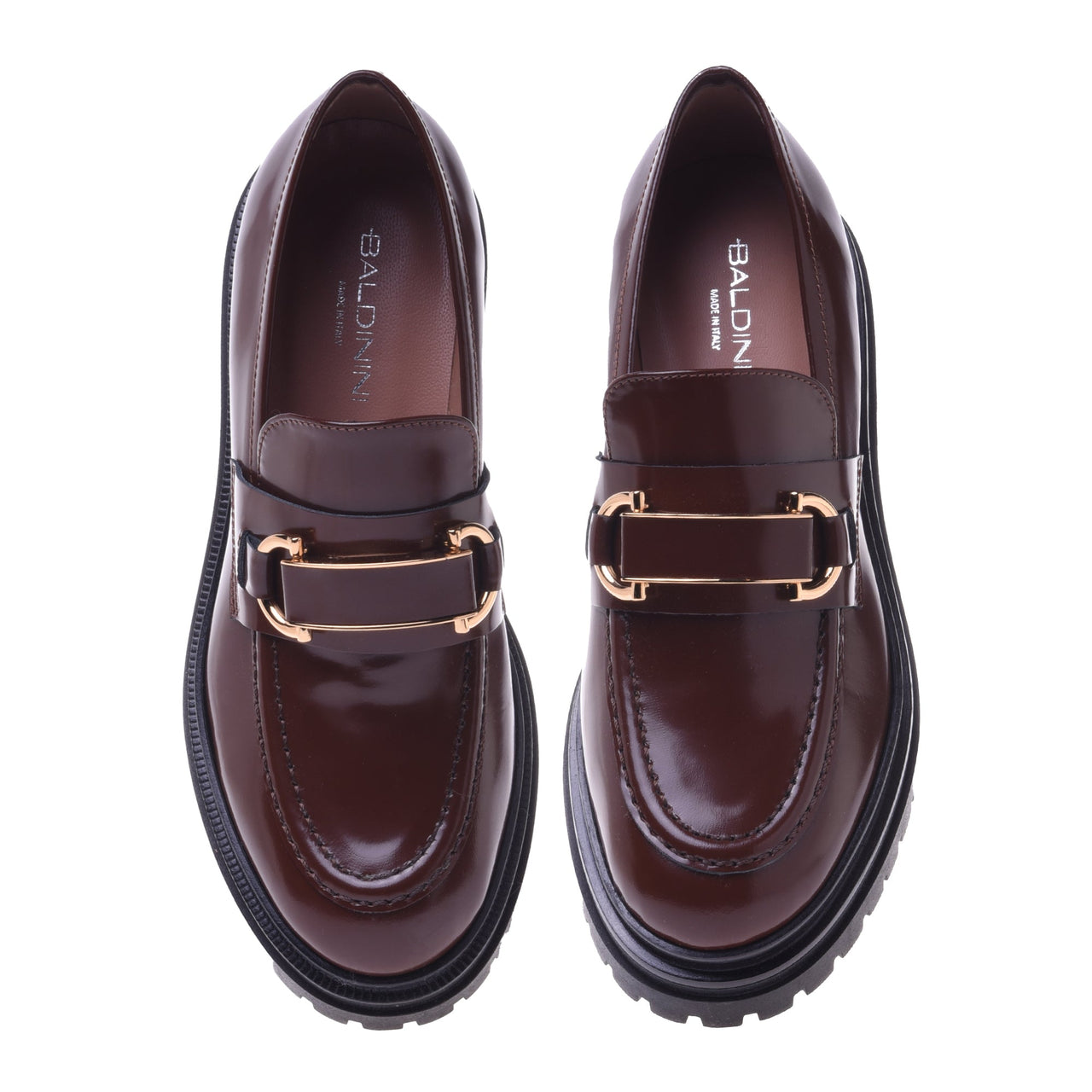 Baldinini Loafer in brown shiny calfskin im Sale