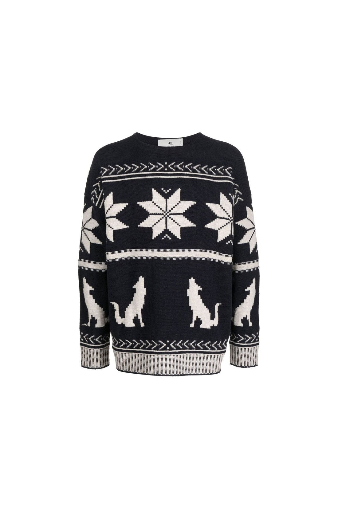 Etro Embroidered Cotton Sweater im Sale