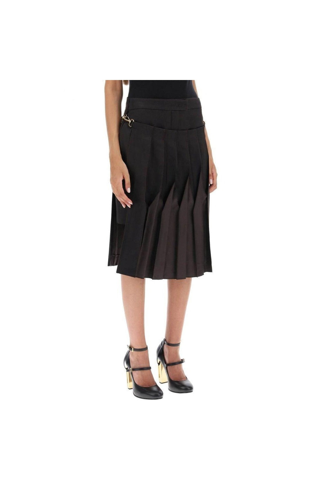 Fendi Cotton And Silk Washed Skirt im Sale