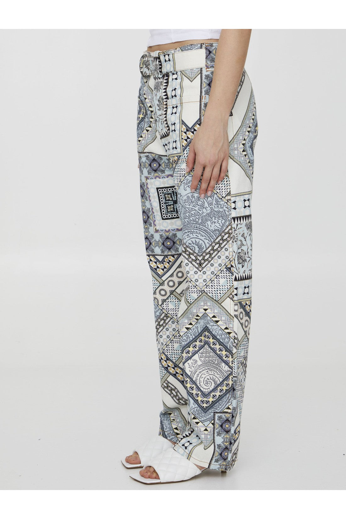 Etro Paisley print trousers im Sale