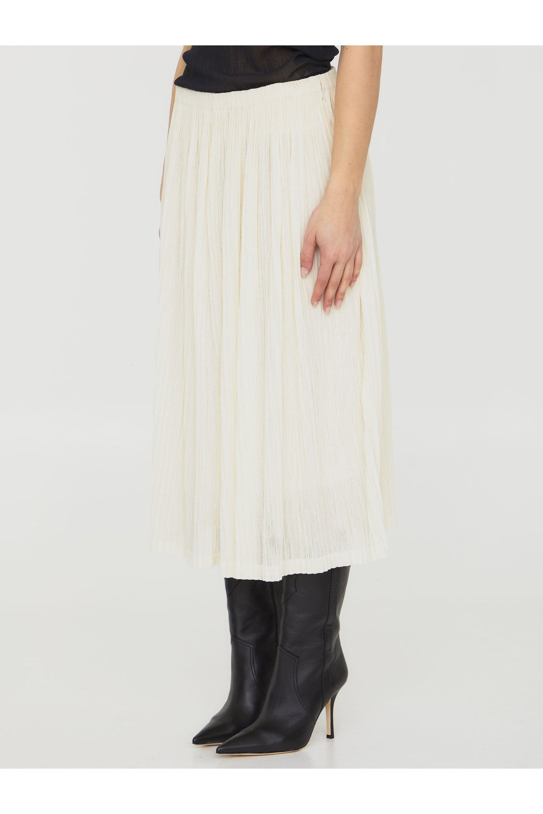 Jil Sander Pleated midi skirt im Sale