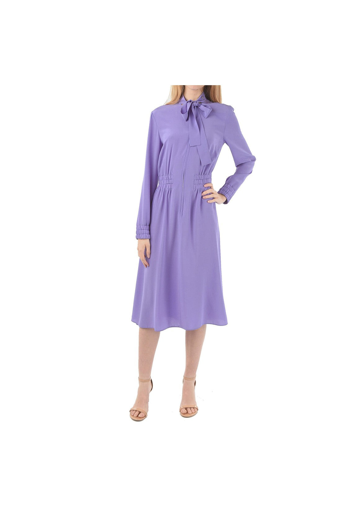 Prada Tie Neck Silk Dress im Sale