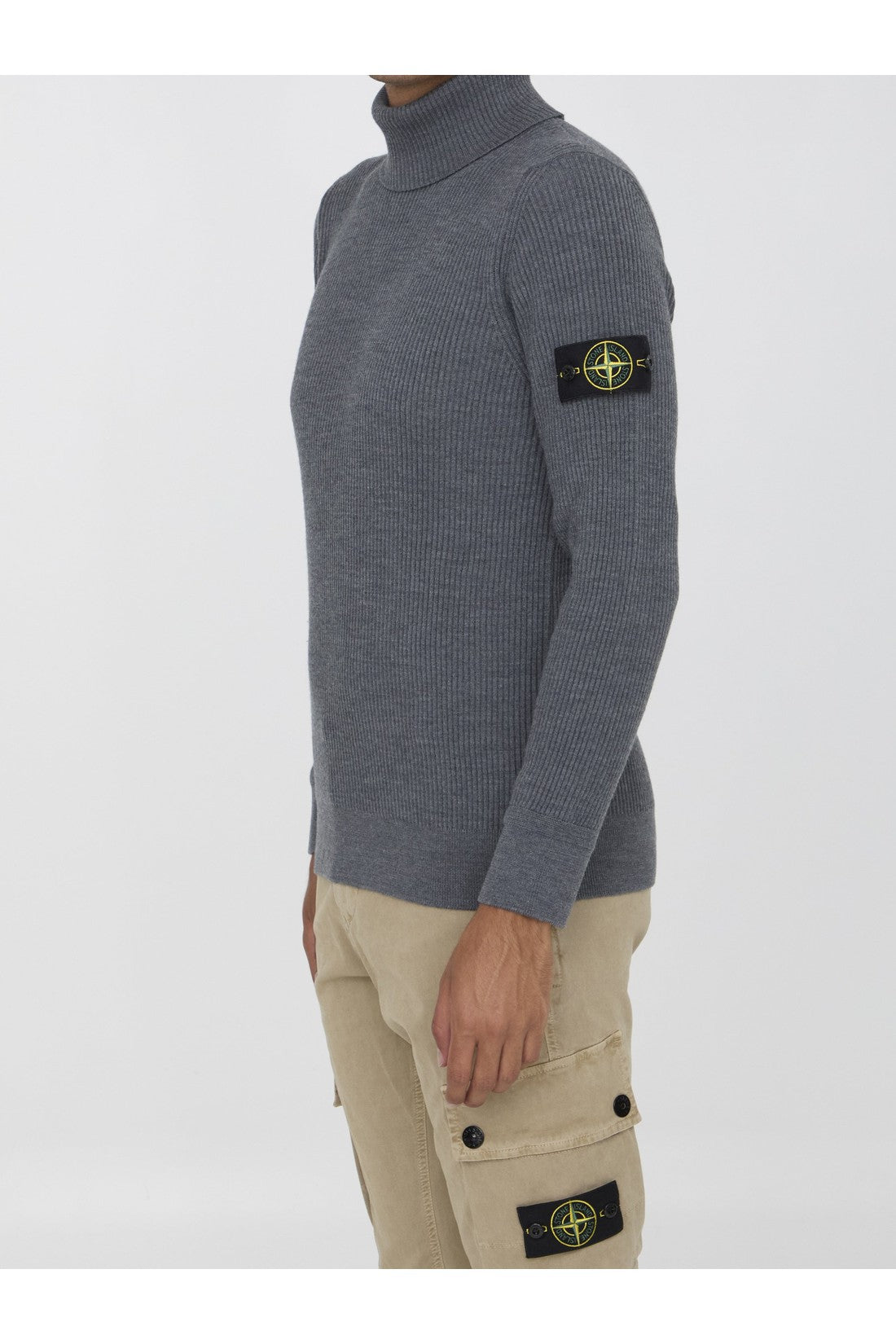 Stone Island Turtleneck sweater in wool im Sale