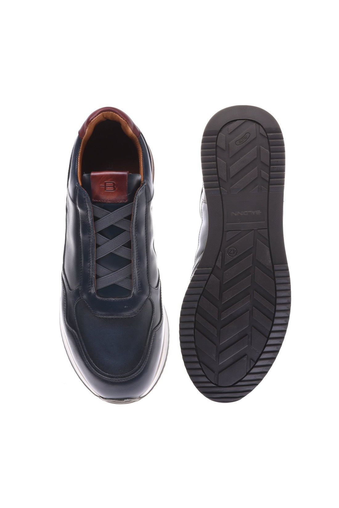 Baldinini Blue leather trainers im Sale