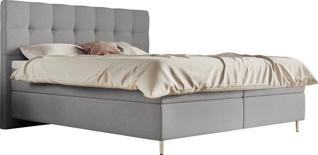 Schlaraffia Boxspringbett Aida, inklusive GELTEX® Next Topper, Metallfuß chrome, niedriges Kopfteil im Sale