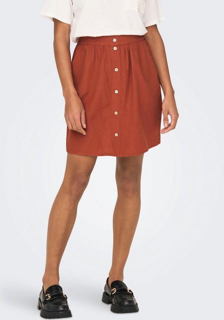 ONLY Minirock ONLKERRY MW SHORT BUT LINEN BL SKIRT PNT mit Leinen im Sale