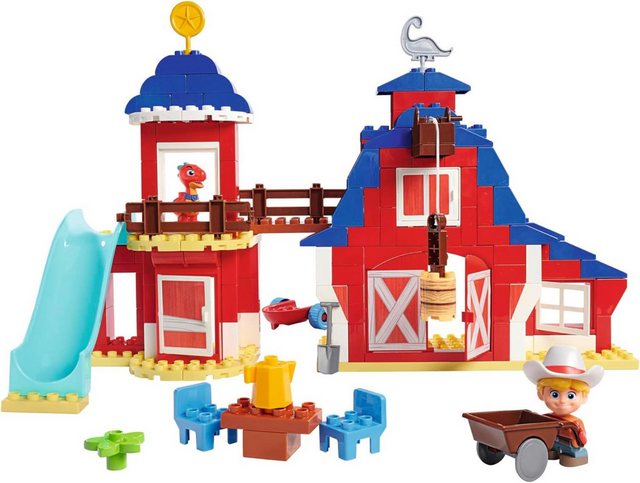 BIG Spielbausteine BIG Bloxx Dino Ranch Clubhouse, (Bausteinset, 168 St), Das Set kann durch weitere Figuren und Bausteine erweitert werden im Sale