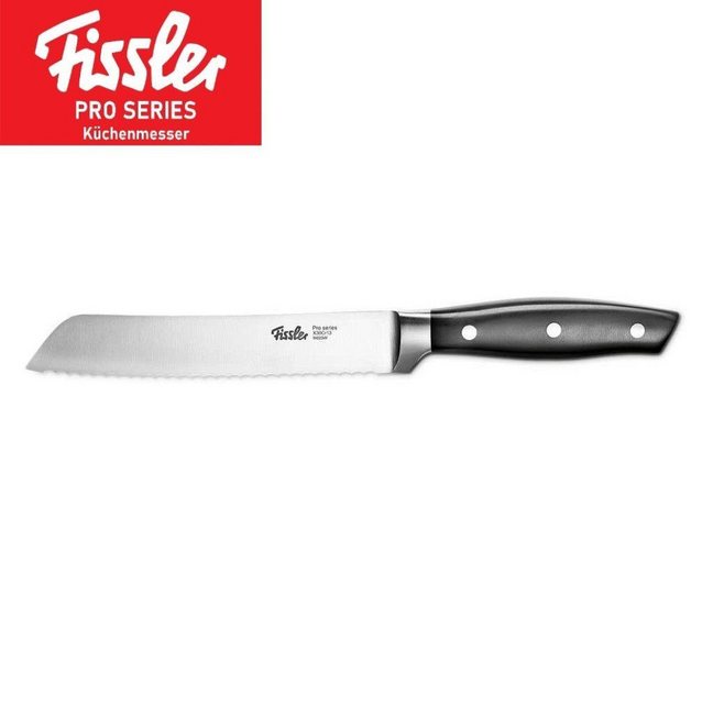 Fissler Brotmesser Profi 180mm Edelstahl Brötchenmesser, Brotmesser mit Wellenschliff, Frühstücksmesser, Brotzeitmesser, Brotschneidemesser, Bread-knife