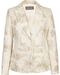 Thumbnail for White Label Jackenblazer Blazer mit floralem Allover-Stick