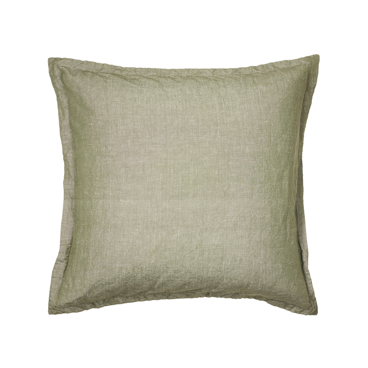 Broste Copenhagen - Linn Kissenbezug, 60 x 60 cm, grape leaf green im Sale